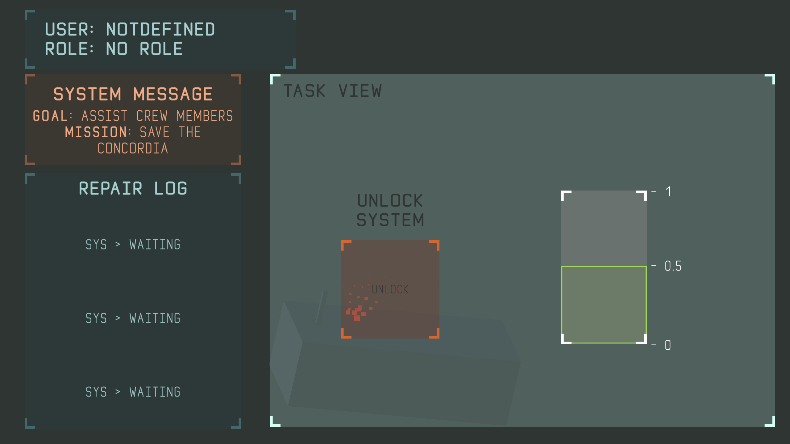 Alerian Defense Slider Minigame Screen